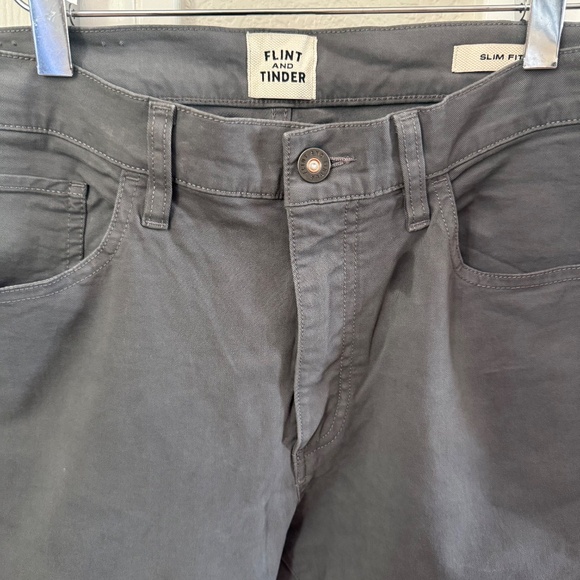 NWOT Flint and Tinder 365 5 pocket pant 33x32 Washed grey HB slim Men - Picture 11 of 16